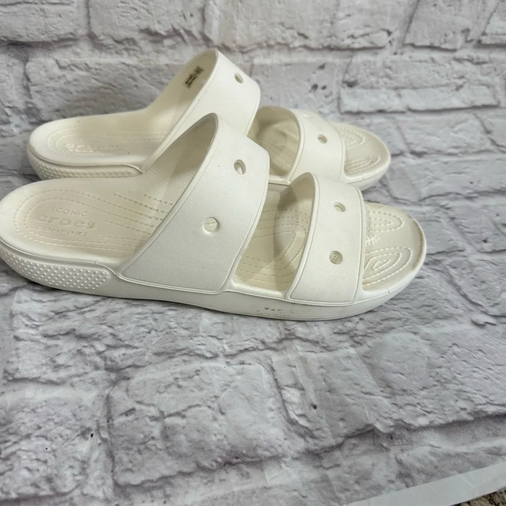 Iconic Crocs Comfort White Mens 11 Sandals Slides